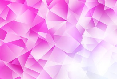 Açık pembe vektör soyut çokgen desen. Çokgen biçiminde, gradyan ile renkli çizimler. Dizaynınız için üçgen desen.