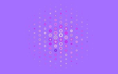 Açık mavi, daire şekilli kırmızı vektör düzeni. Doğa tarzında renkli baloncuklu soyut illüstrasyon. Duvar kağıtlarının dokusu için desen.