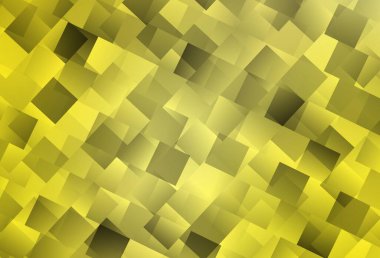 Eşkenar dörtgenli açık sarı vektör şablonu. Dikdörtgenleri ve kareleri olan güzel bir çizim. İş ilanınız için akıllı tasarım.