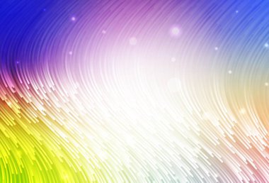 Eğri çizgileri olan açık renkli vektör dokusu. Basit bir şekilde yepyeni renkli bir tasvir. Broşürler, broşürler için doku.