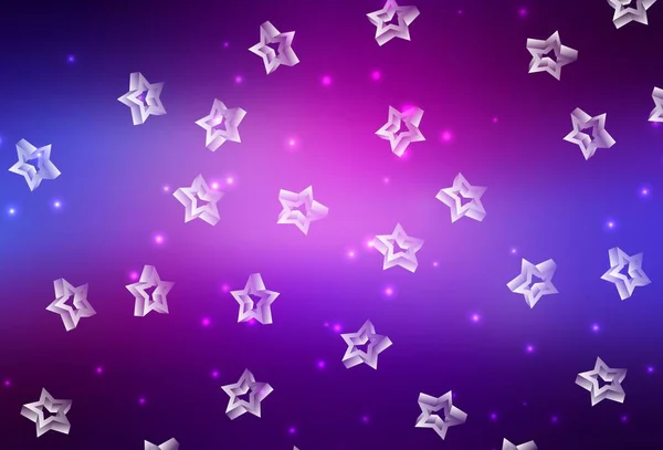 淡紫色 粉红矢量质感与美丽的星星 闪烁着彩色星光的抽象图解 未来主义广告的模式 小册子 — 图库矢量图片