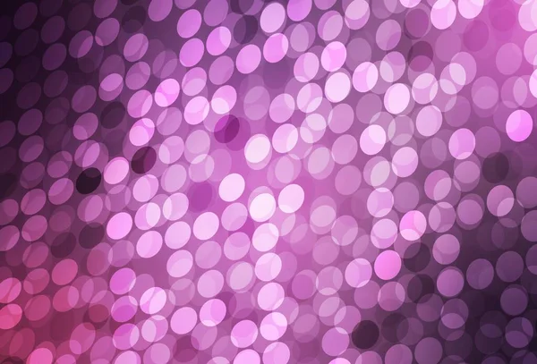 Luz Púrpura Diseño Vectorial Rosa Con Formas Círculo Burbujas Borrosas — Vector de stock