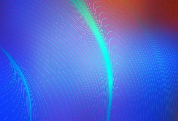 Açık mavi, kıvrık çizgileri olan kırmızı vektör deseni. Çağdaş gradyan soyut çizgileri olan çizimler. Markan için yeni kompozisyon.