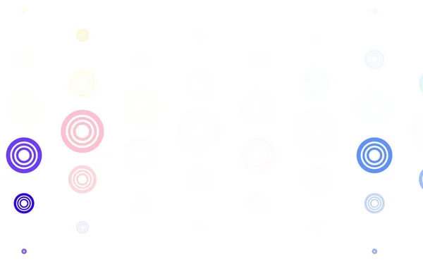 Bleu Clair Fond Vectoriel Jaune Avec Bulles Belle Illustration Colorée — Image vectorielle