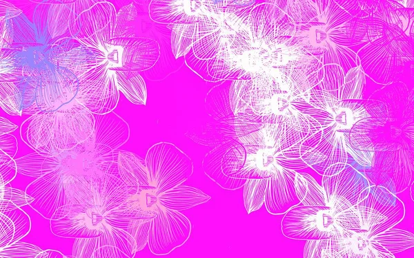 Светло Фиолетовый Розовый Фон Цветами Цветы Градиентом Белом Фоне Шаблон — стоковый вектор
