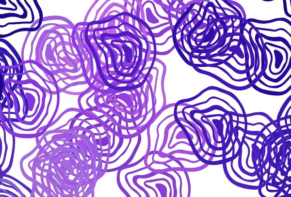 Açık Mor, pembe çizgili vektör şablonu. Eğilimli soyut bir çizim. Tasarımınız için tamamen yeni bir şablon.