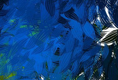 Koyu mavi, soyut şekilli yeşil vektör dokusu. Modern tarzda değişen renkli kaotik formlar. Web siteniz için basit tasarım.