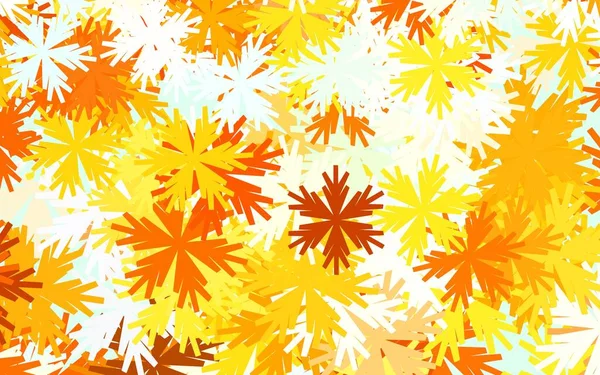 Világoskék Sárga Vektor Természetes Minta Virágokkal Színes Illusztráció Firka Stílusban — Stock Vector