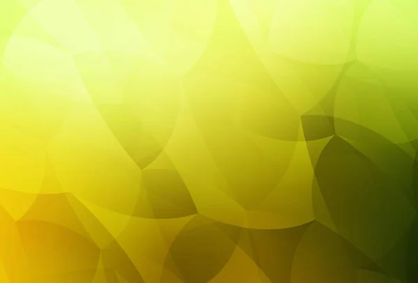 Světle Zelená Žluté Vektorové Pozadí Polygonálním Stylem Krásná Ilustrace Trojúhelníky — Stockový vektor
