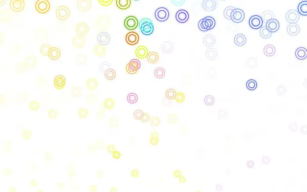 浅粉色 黄色矢量背景与斑点 现代抽象图解与彩色水滴 招贴画设计 网站横幅设计 — 图库矢量图片