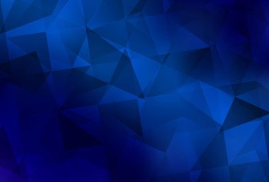 Işık Mavisi vektör soyut mozaik arkaplan. Üçgenlerden oluşan parlayan çokgen çizimler. Pankartın için tamamen yeni bir şablon.