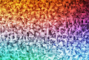 Açık yeşil, kırmızı vektör düşük polimerli doku. Çokgen biçiminde, gradyan ile renkli çizimler. Marka kitabınız için yeni şablon.