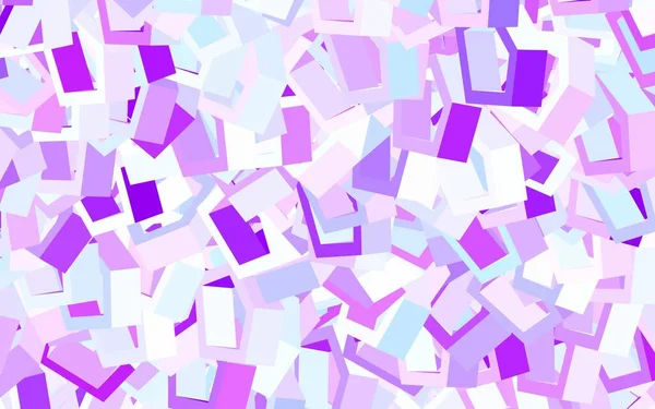 Açık Pembe, altıgen şeklinde mavi vektör şablonu. Bulanık yüzeyde renkli altıgenlerin çizimi. İniş sayfaları için desen.