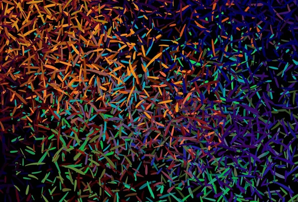 Düz çizgileri olan koyu renkli vektör arkaplan. Soyut şablon üzerinde çizgileri olan renkli, parlak bir illüstrasyon. Reklam, kitapçıklar, broşürler için desen.