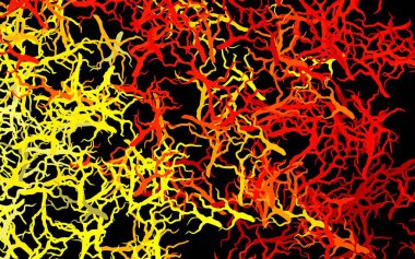 Koyu kırmızı, sarı vektör zarif desenli yapraklı, dallı. Beyaz arka planda gradyanı olan yapraklar ve dallar. İşiniz için yeni tasarım.