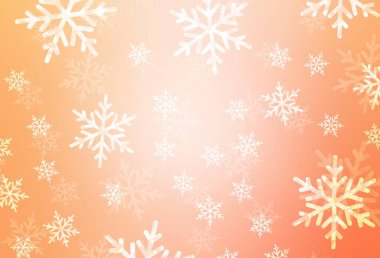 Açık Turuncu vektör düzeni yeni yıl tarzında. Noel tarzında renkli bir tasarım ve eğilim. Harfler ve tipografi için şablon.