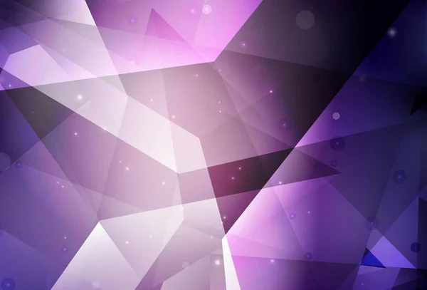 Dark Purple Textura Vetorial Rosa Com Estilo Triangular Ilustração Com — Vetor de Stock