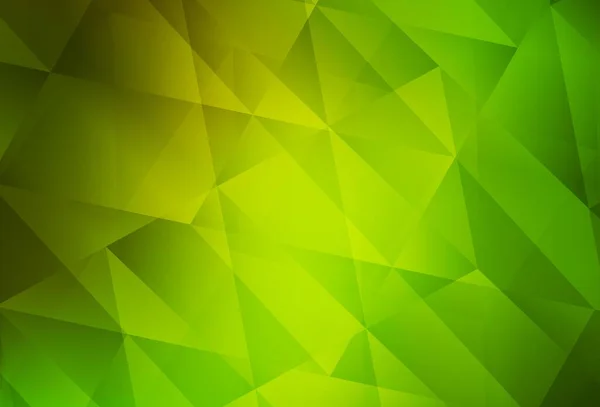 Light Green Yellow Vector Polygon Abstract Backdrop Elegant Bright Polygonal — Stock Vector