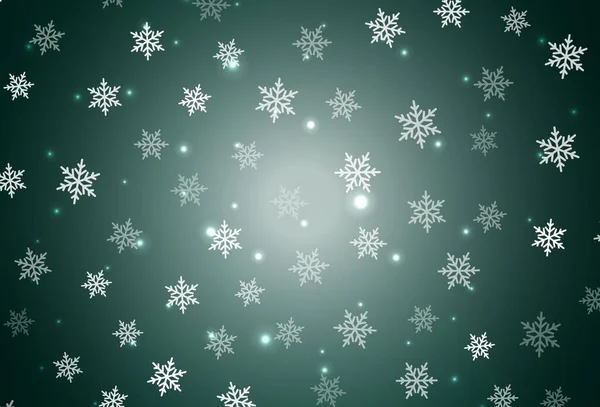Donkergroene Vector Patroon Kerststijl Kleurrijke Illustratie Met Kerstsimbolen Tekens Patroon — Stockvector
