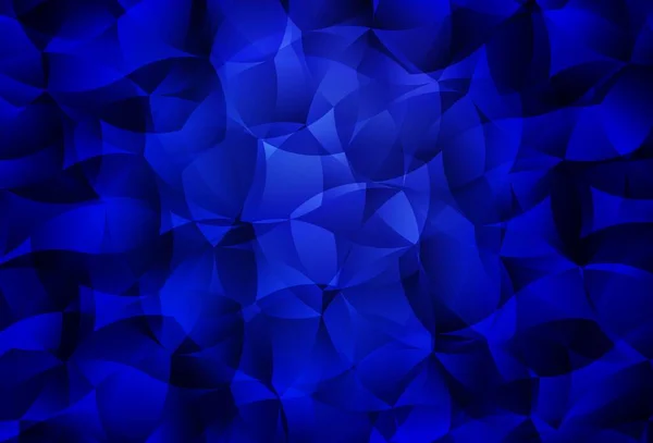 Fondo Mosaico Triángulo Vector Azul Oscuro Ilustración Abstracta Brillante Con — Vector de stock