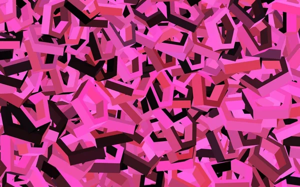 Koyu pembe, altıgen şekilli sarı vektör düzeni. Renkli altıgenli bir resim seti. İniş sayfaları için desen.