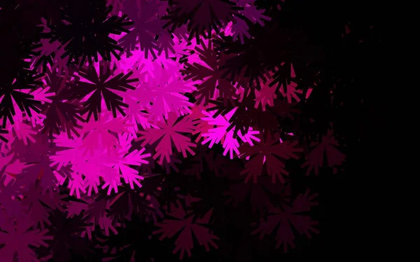Σκούρο Ροζ Διάνυσμα Doodle Υφή Λουλούδια Περίτεχνα Λουλούδια Λευκό Φόντο — Διανυσματικό Αρχείο