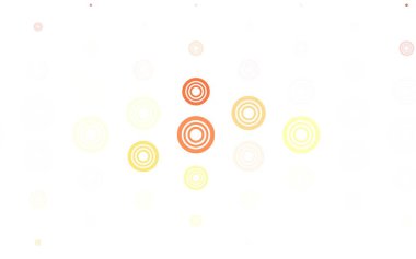 Açık Turuncu vektör arkaplan ve noktalar. Bulanık dekoratif tasarım baloncuklu soyut tarzda. Fütürist reklamlar ve kitapçıklar için şablon.