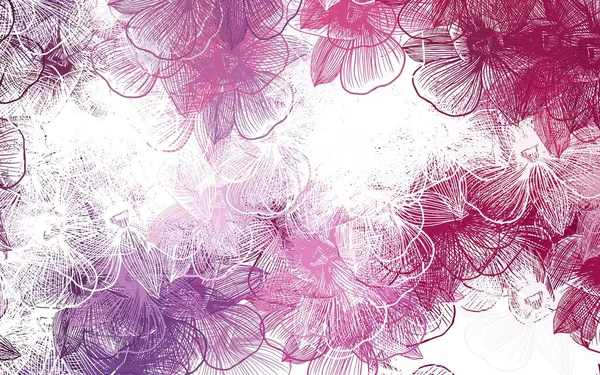 Açık Mor, çiçekli pembe vektör zarif arkaplan. Çiçeklerle bulanık şekilli yaratıcı çizimler. Markan için şık bir model..