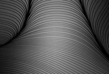 Açık gri çizgili vektör deseni. Eğimli çizgileri olan zarif parlak bir illüstrasyon. Reklamınız için yepyeni tasarım..