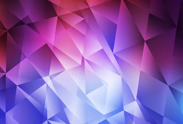 Ljusblå Rött Vektor Triangel Mosaik Mall Geometriska Illustration Origami Stil — Stock vektor