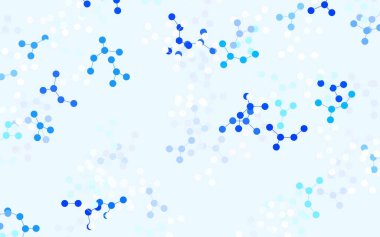 Yapay zeka konseptiyle hafif BLUE vektör dokusu. Yapay zeka bağlantılarıyla basit bir şekilde renkli tasarım. Siber yeniliklerin tasviri için tasarım.