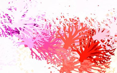 Açık mavi, sarı vektör soyut arkaplan yapraklı, dallı. Yaprakları ve dalları olan modern soyut illüstrasyon. Çocuk kitapları için renkli desen.