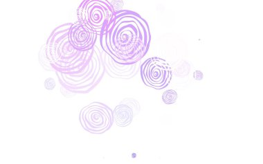 Hafif Mor vektör karalama arkaplanı ve güller. Origami tarzında çiçeklerin karalama çizimi. Ağ ve ambalaj için elle boyanmış tasarım.