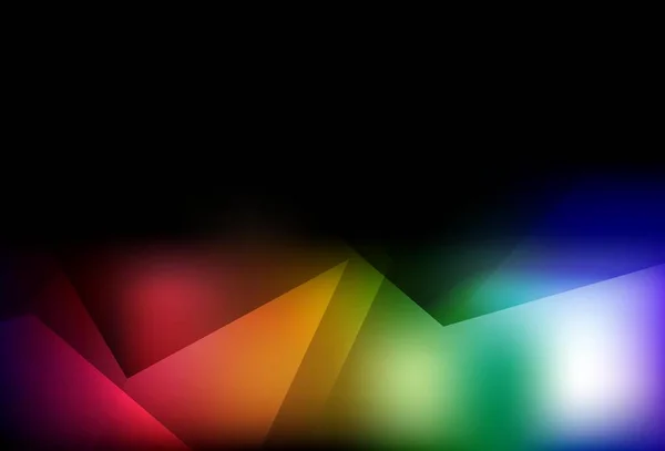 Modèle Mosaïque Triangle Vectoriel Multicolore Foncé Illustration Abstraite Polygonale Avec — Image vectorielle