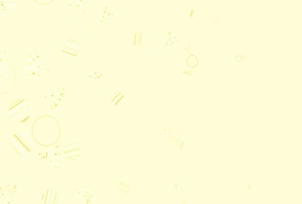 Ανοιχτό Κίτρινο Διανυσματικό Μοτίβο Πολυγωνικό Στυλ Κύκλους Κύκλοι Γραμμές Αφηρημένο — Διανυσματικό Αρχείο