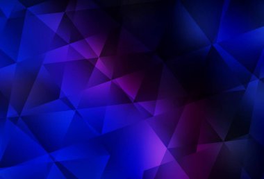 Koyu pembe, mavi vektör eğimli üçgen şablon. Origami stilinde gradyan ile yaratıcı geometrik illüstrasyon. Web siteniz için yeni bir doku.