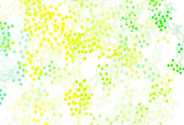 Hellgrüne Gelbe Vektorkulisse Mit Daten Künstlicher Intelligenz Leuchtend Bunte Illustration — Stockvektor