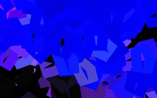 Rose Foncé Fond Vectoriel Bleu Avec Hexagones Illustration Hexagones Colorés — Image vectorielle