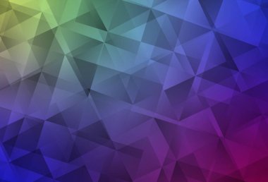 Light Multicolor vektör mozaik arkaplan. Origami stilinde gradyan ile yaratıcı geometrik illüstrasyon. Web siteniz için çokgen tasarım.
