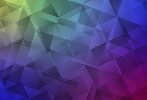Licht Multicolor Vector Driehoek Mozaïek Achtergrond Creatieve Geometrische Illustratie Origami — Stockvector
