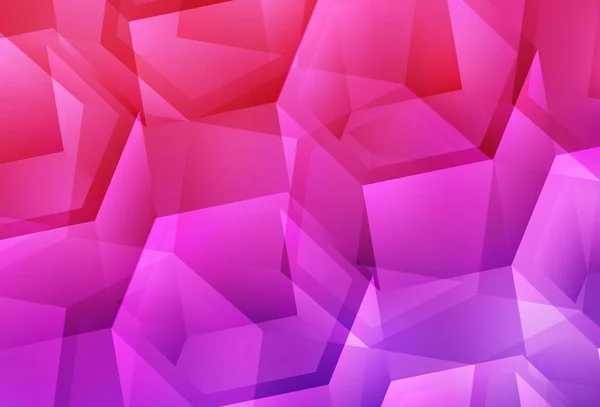Light Purple Plantilla Vectorial Rosa Estilo Hexagonal Ilustración Con Conjunto — Vector de stock
