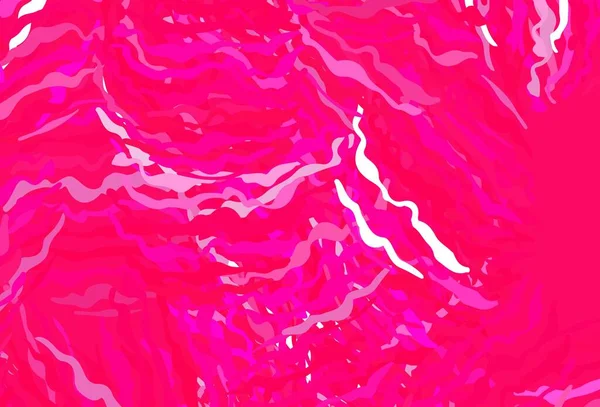 Светло Розовый Векторный Фон Изогнутыми Линиями Совершенно Новая Красочная Иллюстрация — стоковый вектор