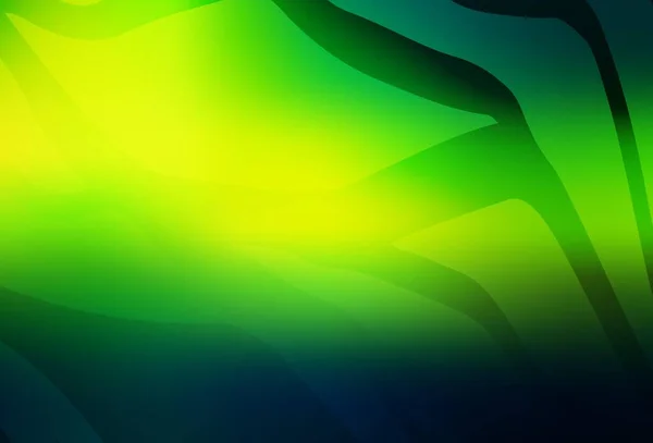 Verde Scuro Vettore Giallo Sfocato Modello Luminoso Nuova Illustrazione Colori — Vettoriale Stock
