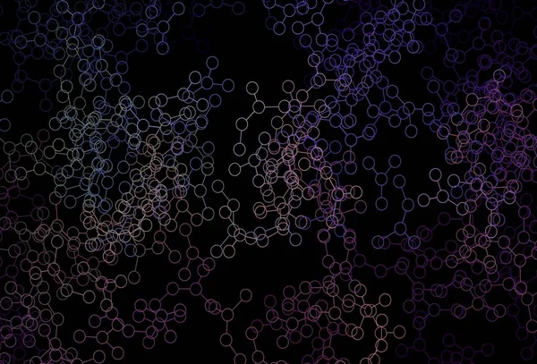 Dark Pink Green Vector Pattern Artificial Intelligence Network Abstract Illustration — Stock Vector
