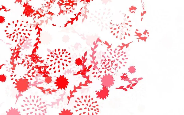 Açık kırmızı vektör desenli çiçekler, güller. Beyaz arka planda gradyanı olan çiçekler. İş tasarımınız için yepyeni bir tarz.