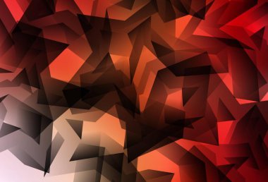 Açık kırmızı, sarı vektör üçgen arkaplan. Zarif üçgenleri olan soyut çizimler. İşiniz için yepyeni bir tasarım..