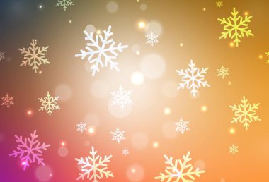 Açık Turuncu vektör düzeni yeni yıl tarzında. Gradyan Noel elementleri içeren bir Akıllı Çizim. Kitapçıklar, eğitim broşürleri.