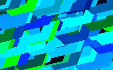 Renkli altıgenli koyu mavi vektör dokusu. Altıgenli soyut bir tasarım. Reklamınız için bir kalıp, kitapçıklar.