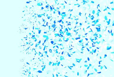 Yapraklı hafif BLUE vektör soyut tasarımı. Yaprakları karalama tarzında renkli ve soyut çizimler. Web ve broşürler için elle boyanmış tasarım.