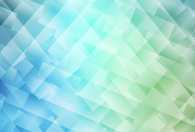 Açık mavi, dikdörtgenli yeşil vektör arkaplan. Soyut arkaplanda dikdörtgenler ve renkli gradyanlar. İş ilanınız için akıllı tasarım.